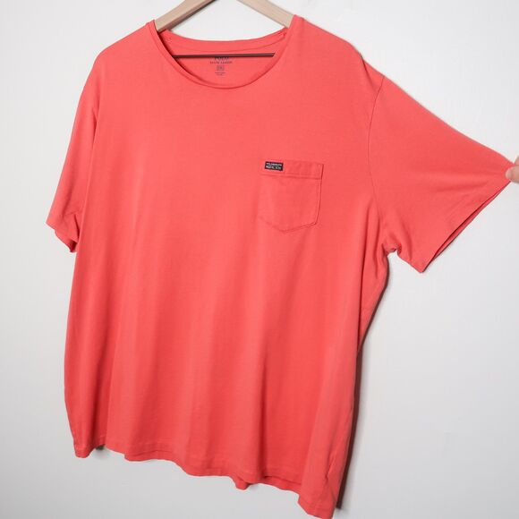 Polo Ralph Lauren Mens T-Shirt XXL Coral Orange Pink Front Pocket Casual - Picture 5 of 9